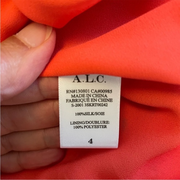 A.L.C.| NEW $395 Lev Floral Asymmetrical Slip Skirt, Size 4 - Picture 9 of 11